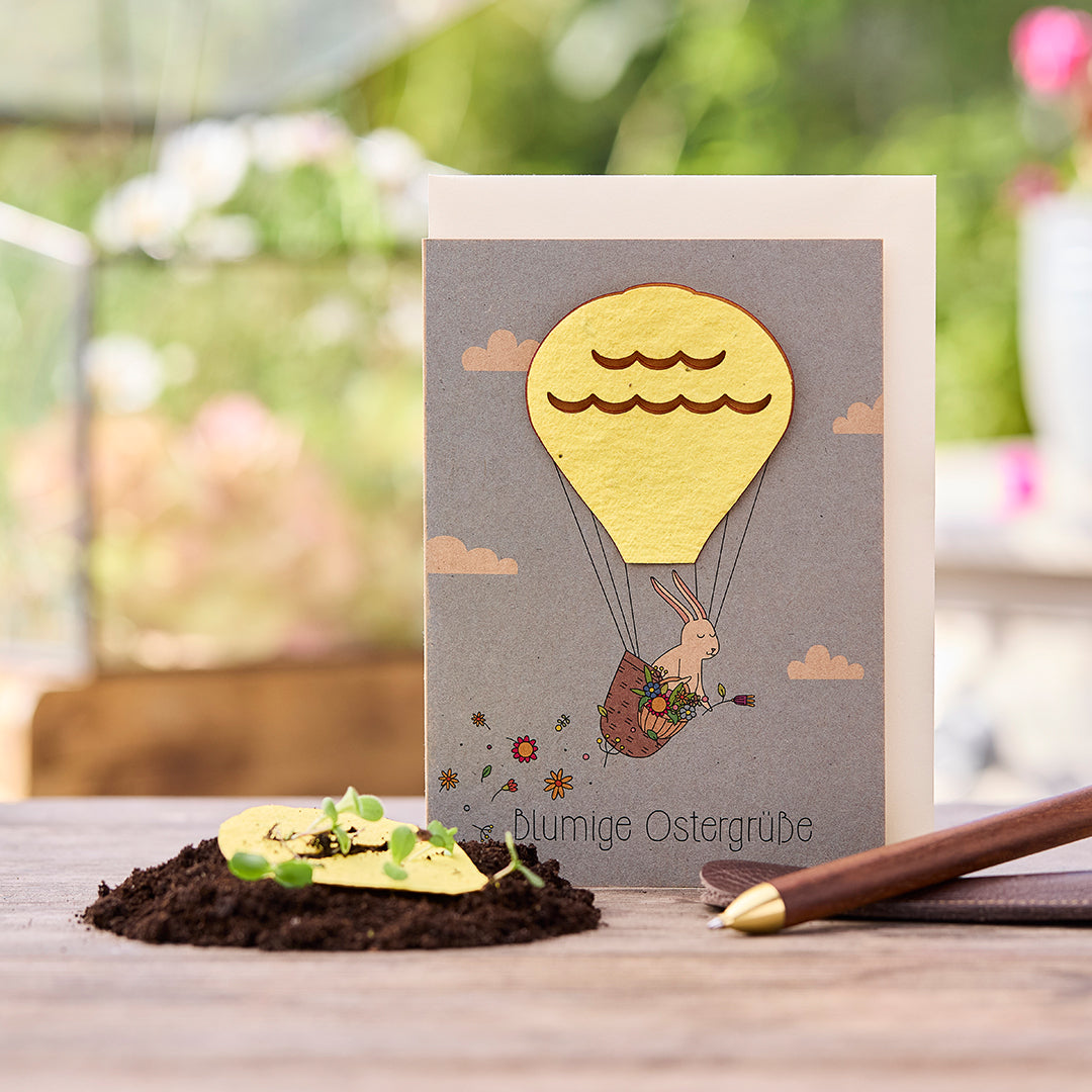 Osterkarte - Blumige Ostergrüße